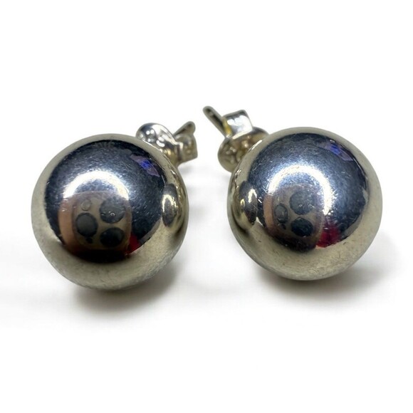 Authentic Tiffany & Co HardWear Bead Ball Sterling Earrings - Picture 1 of 4